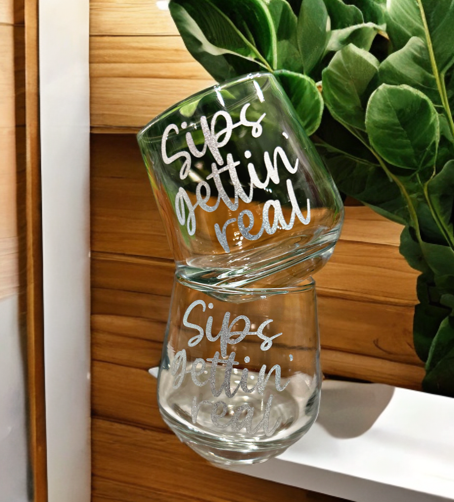 "Sips Getting Real" Shot Glasses