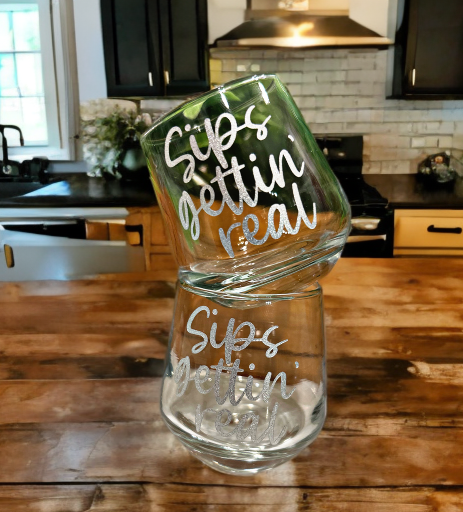 "Sips Getting Real" Shot Glasses