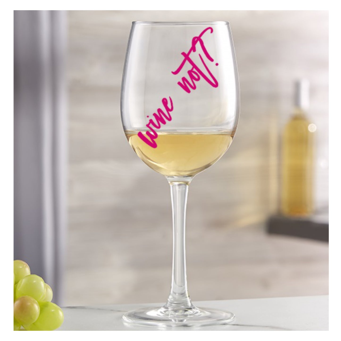 Wine Not "Rose'  Wine Glass"