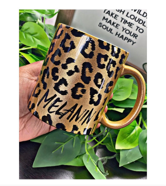 Melanin Mug In GOLD w/Coaster